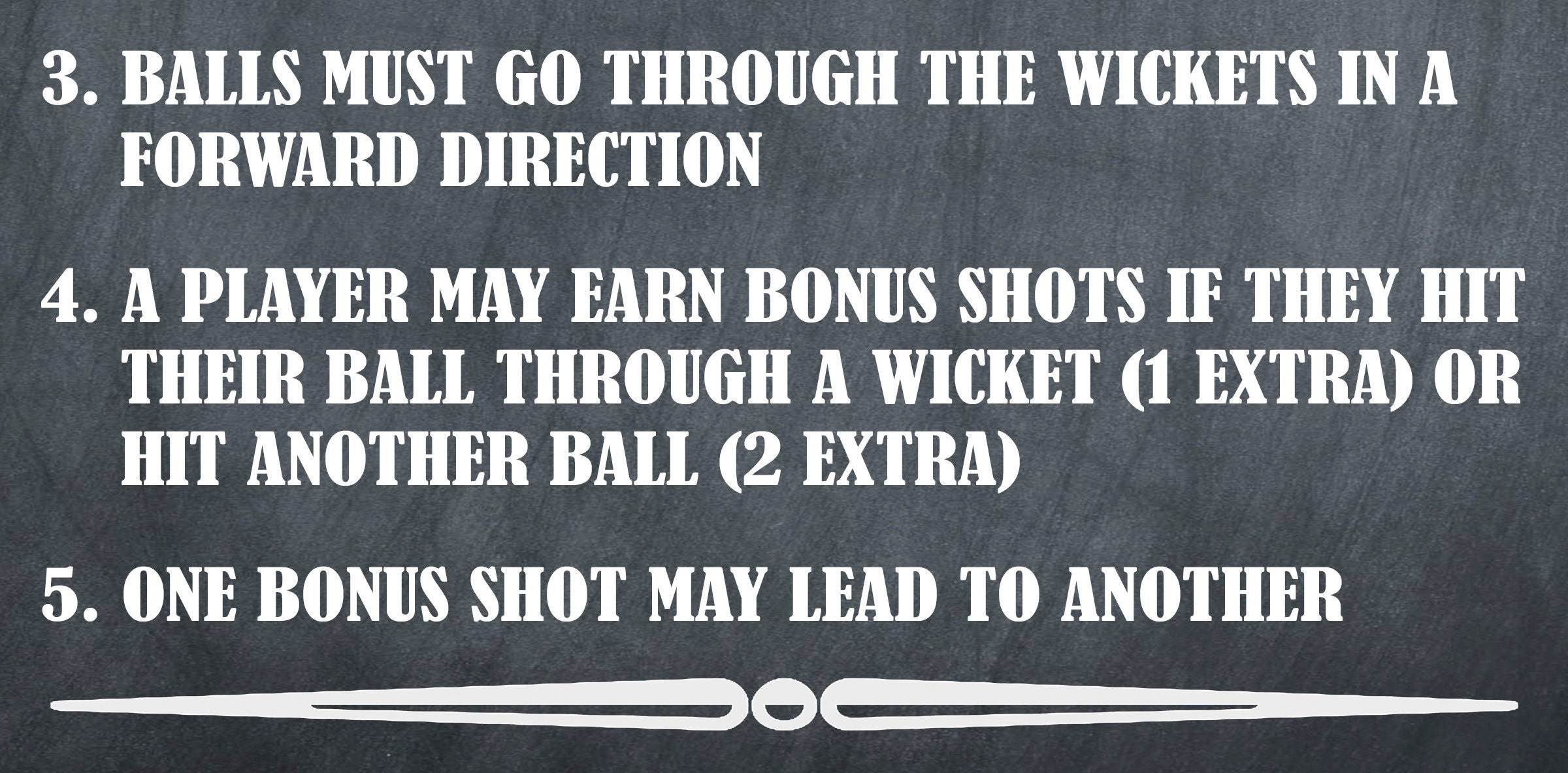 Croquet Rules Instructions Yard Games Croquet Sign Outdoor | Etsy