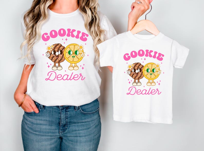 Cookie Dealer Girl Scout Tee: Toddler, Youth & Adult Sizes, Troop Leader Shirt image 1