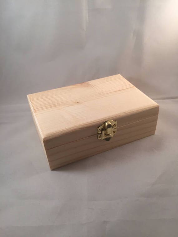 small unfinished wood box