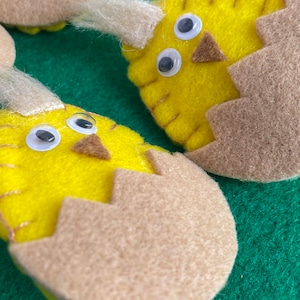 Easter Chick with a Brown Egg Shell Felt Pin Let&#39;s Celebrate Easter!