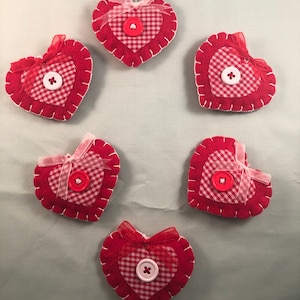 Heart Felt Pins Packet of Six Let&#39;s Celebrate Valentines Day