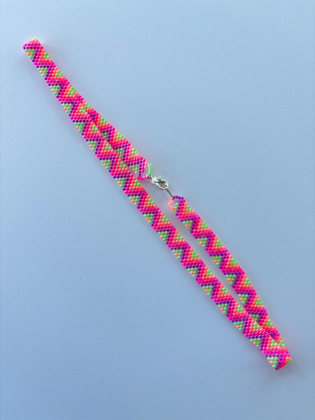 Festival, Neon, Choker, Peyote Stitch, Beaded Necklace, Rave, Weave ...