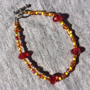Toggle Bracelet, Fire, Red, Orange and Yellow image 2
