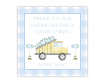 Construction Birthday Party Favor Tags