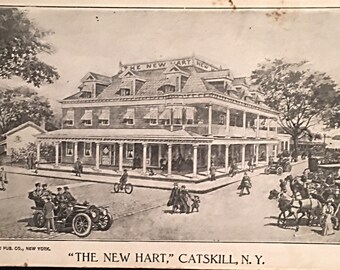 The New Hart Hotel - Catskill New York - Vintage Catskill Postcard - circa 1907