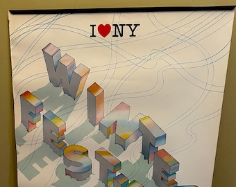 Milton Glaser SIGNED Poster  - Lake George Winter Festival - I Love New York Campaign - Original Poster - 1981 - Signed by Milton Glaser