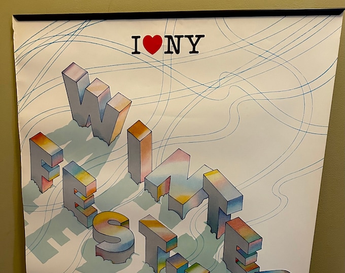 Milton Glaser SIGNED Poster  - Lake George Winter Festival - I Love New York Campaign - Original Poster - 1981 - Signed by Milton Glaser