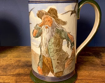 Royal Doulton Rip Van Winkle - A Concord shape jug - pitcher - Catskill Mountains  Rare Seriesware - Washington Irving - Antique Pitcher