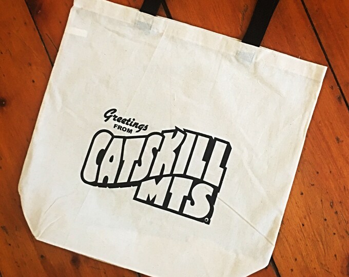 Catskill Mountain Tote Bag - Reusable Cotton Bag for Grocery, Farmers Market, Weekender Bag, Shoulder Bag - Eco Friendly Bag