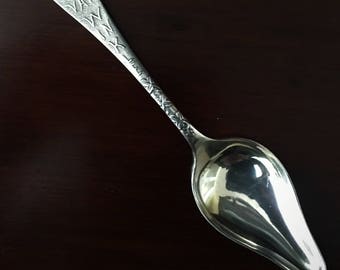 Rip Van Winkle Commemorative Silverplate Crown Spoon - Fruit Citrus Grapefruit Spoon - Catskill Mountains Vintage Souvenir