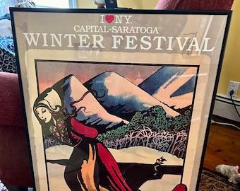 Milton Glaser Winter  Festival  Poster - Capital Saratoga  - 1983 - I Love NY Campaign