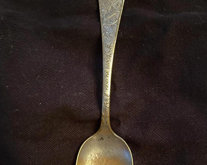 Vintage Sterling Plate Souvenir Spoon -Rip Van Winkle -Catskill Mountains Memorabilia