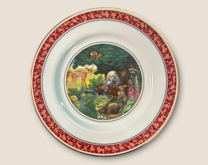 Rip Van Winkle Plate by Carol Lawson - The Tales Of Enchantment -  Franklin Porcelain -  1983