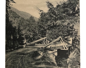 Vintage Kaaterskill Close Postcard of Moore's Bridge, Catskill Mountains