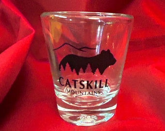 Catskill Mountains Glass Shot Glass - Catskill Souvenir - New