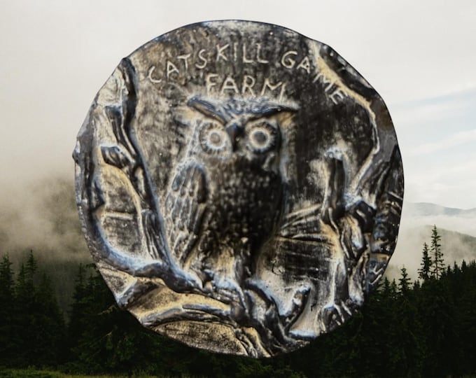 Vintage Catskill Game Farm Magnet - Depicts an Owl - RARE - Catskill Mountains Memorabilia