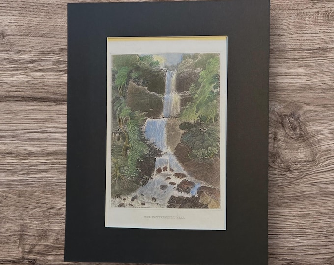 Kaaterskill Falls (Catterskill Falls) - Rare hand colored engraving - Catskill Mountains 1840 - Germany