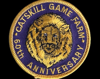 Vintage Catskill Game Farm Patch - 60th Anniversary  - Catskill Mountains Memorabilia - 1993