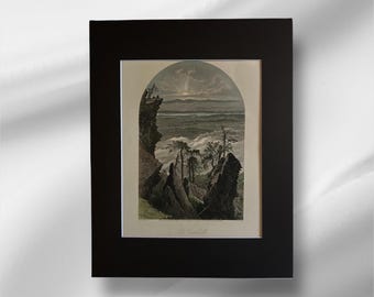 The Catskills Sunrise From South Mountain by Harry Fenn  1873 Original 19th Century Hand Colored Engraving