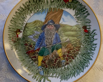 Rip Van Winkle Collector Plate - Limited Edition - Fairy tale Calendar Plate Collection - Royal Cornwall Ltd - Catskill Mountains Folklore