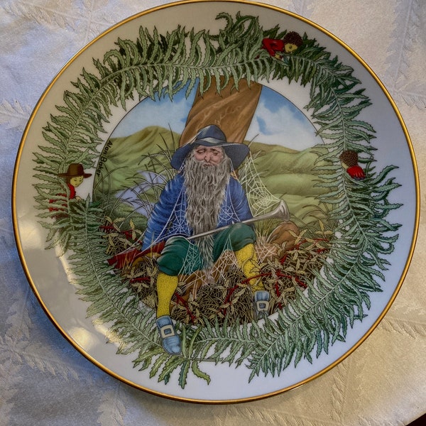 Rip Van Winkle Collector Plate - Limited Edition - Fairy tale Calendar Plate Collection - Royal Cornwall Ltd - Catskill Mountains Folklore