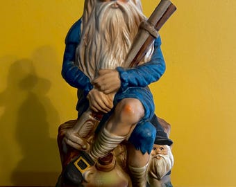 Rip Van Winkle Decanter –  Genuine Talisman Porcelain 1971 - Old Rip Van Winkle - Old Fitzgerald Whiskey - Catskill Mountains