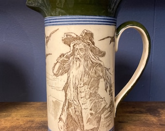 Royal Doulton Rip Van Winkle - RARE A Concord Shape Jug - Pitcher - Catskill Mountains  Rare Seriesware - Washington Irving - Antique