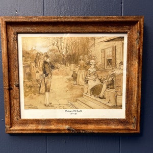 Sunday in Old Catskill - Howard Pyle Print - Reproduction from Harper&#39;s New Monthly Magazine Story Illustration, 1879
