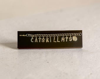 Vintage Catskill Mountains Charm Bracelet - With Native American Charm - Catskill Souvenir