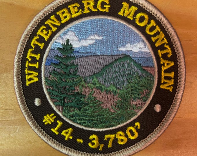 Wittenberg Mountain Patch- Fully Embroidered -  Iron On/Sew On - Catskill Mountains - Hiking the Mountains!