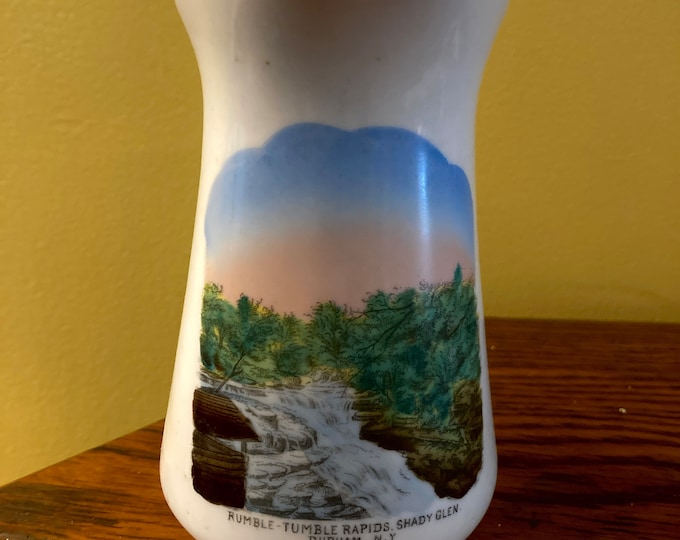 Catskill Mountains Souvenir Pitcher - Durham, New York - Rumble Tumble Rapids, Shady Glen - Vintage Catskill Mountains Memorabilia