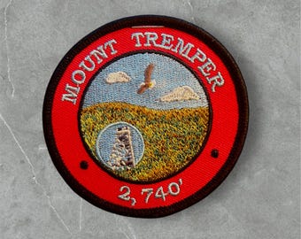Mount Tremper Patch- Fully Embroidered -  Iron On/Sew On - Catskill Mountains - Hiking the Mountains!