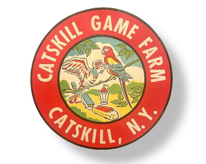 Vintage Catskill Game Farm Decal - Catskill Mountains Memorabilia Souvenir
