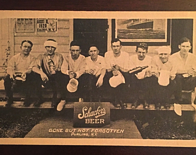 Vintage Catskill Mountains Postcard - Purling NY - Prohibition Era Image - Cairo NY -  Schaefers Beer - c1920 - Free Shipping