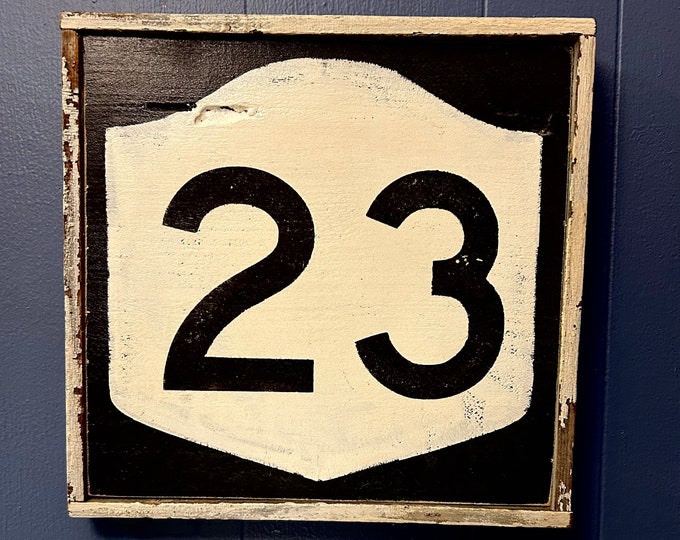 Route 23  - Hand Made Wood Sign - Made from Reclaimed Barn wood in the Catskill Mountains