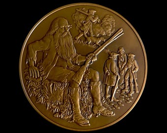 Rip Van Winkle -  Solid Bronze Medal - Franklin Mint 1981 with Calendar on the back