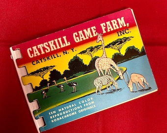 Vintage Catskill Game Farm Souvenir Photo Booklet - Catskill Mountains Memorabilia