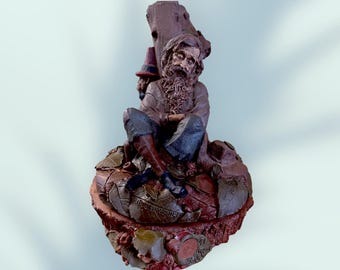 Rip Van Winkle Figurine Statue with Base - by Tom Clark - 1986 Catskill Mountains - Washington Irving - Palenville - Kaaterskill Clove