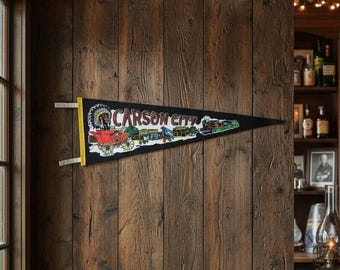 Vintage Carson City  - Catskill NY Felt Pennant - Catskill Mountains Souvenir