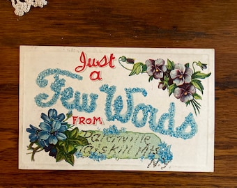 Vintage Palenville NY Embossed Postcard - 1912 - Catskill Mountains - FREE SHIPPING
