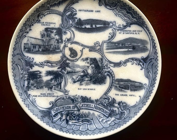 Antique Hudson Fulton Souvenir Collectors Plate  - Geo Bowman NY - Fenton Antique circa 1910