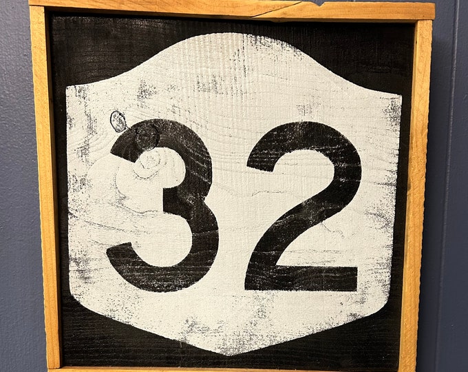 Route 32  - Hand Made Wood Sign - Made from Reclaimed Barn wood in the Catskill Mountains