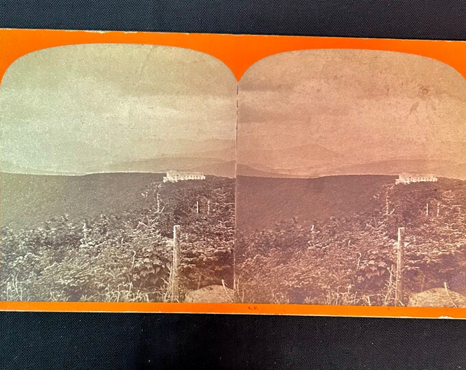 The Overlook from Hopper Rock - Catskills Mountains, Woodstock New York Stereoview - Stereoscope - J Loeffler Stereoview