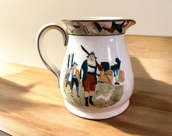 Rare Vintage Rip Van Winkle Pitcher - Buffalo Pottery - Circa 1908 - Catskill Mountains - Washington Irving-Joseph Jefferson-New York China