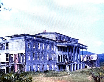 Pair of Catskill Mountain House North Lake New York Ruins 35mm Slides - 1961  Kodachrome