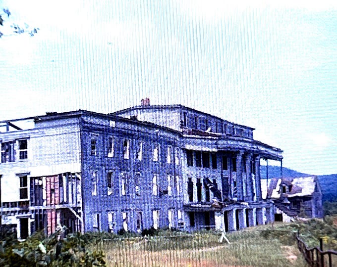 Pair of Catskill Mountain House North Lake New York Ruins 35mm Slides - 1961  Kodachrome