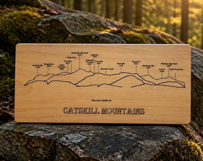 Handmade Wood Sign - View from catskill New York - Catskill Mountains, New York