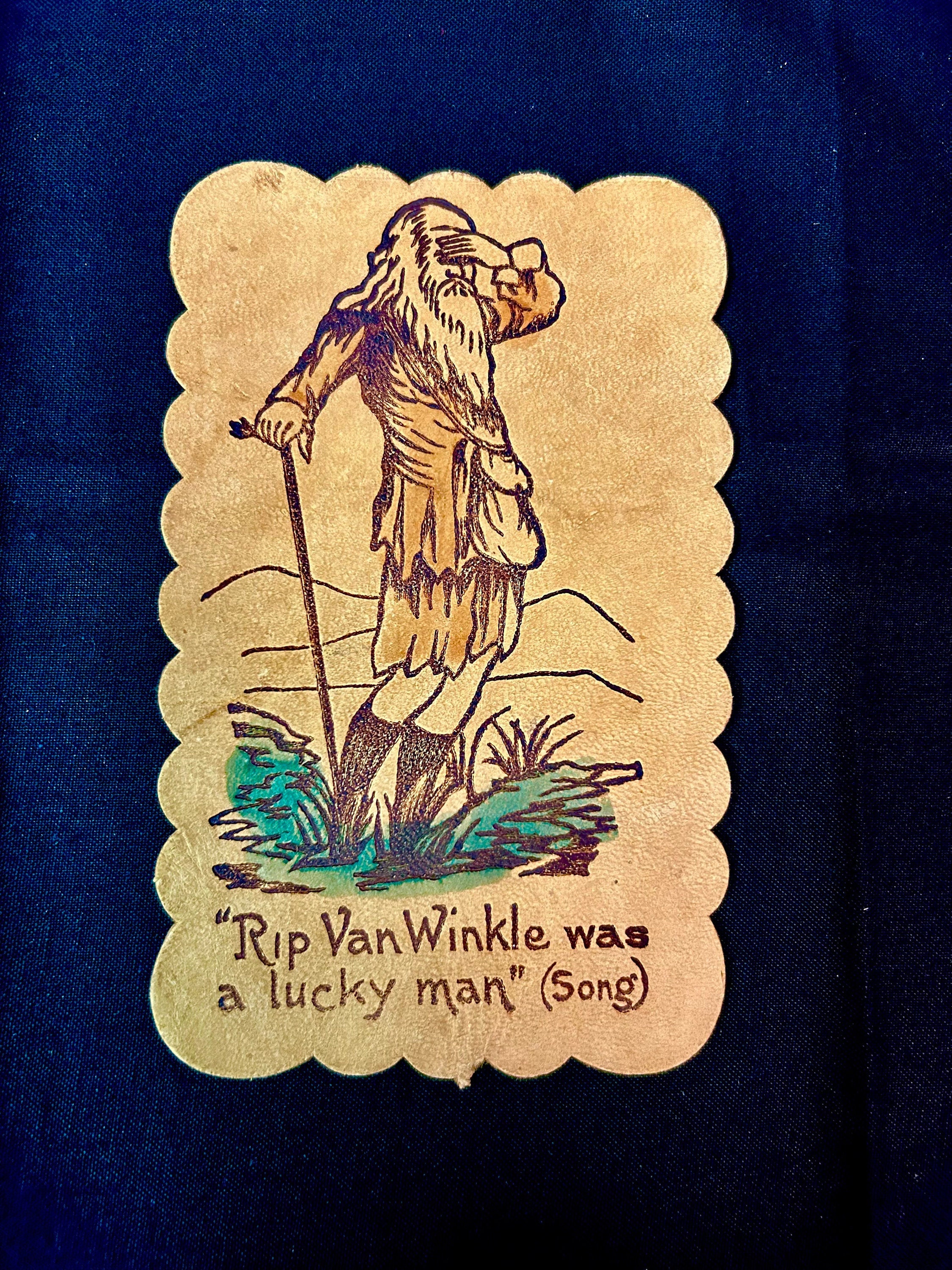 Vintage Leather Rip Van Winkle Postcard - Circa 1908 - Catskill 