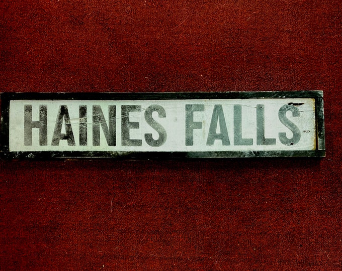 Haines Falls NY Sign - Handmade of salvaged vintage Barn Wood - Made in New York - Catskill Mountains