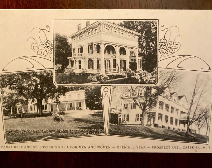 Vintage Postcard of The Paray Rest and St. Joseph's Villa for Men and Woman - Prospect Avenue - Catskill, NY - Circa 1930